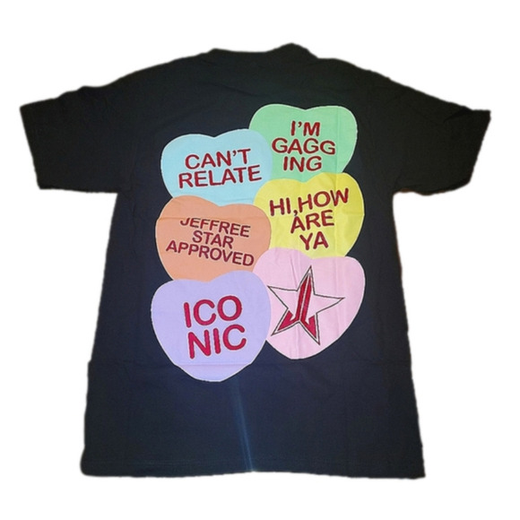 Jeffree Star Short Sleeve Black Logo Tee Small New - Picture 1 of 15